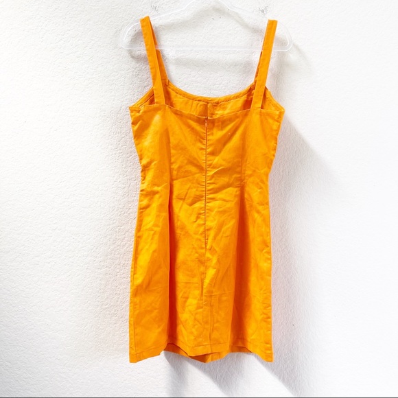 Tach Clothing Maral Linen Mini Dress Orange Size Medium - Picture 3 of 5